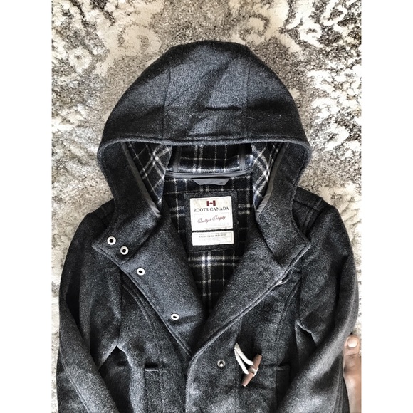 Roots wool jacket with hood - Picture 2 of 7